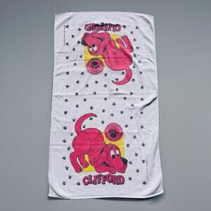 Clifford the Big Red Dog Beach Towel 41x53 Scholastic Kids Cotton 2001 Y2K